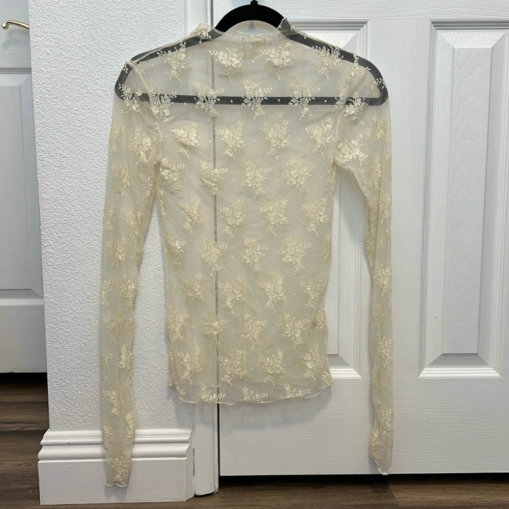 Free People Small Cream Layering Long Sleeve